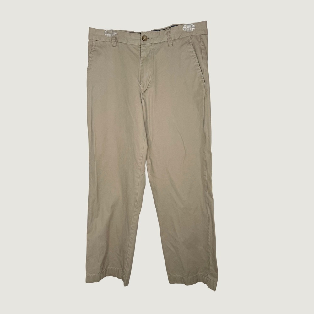 Banana Republic Mens Boot Cut Chino Pants 31x30 Khaki Tan 100% Cotton Trousers